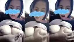 Hijab Manis Remas Payudara Besar