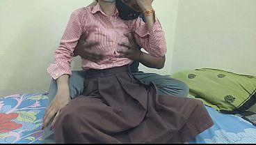 Cewek Kuliahan India Digebukin Pacar Di Kamar, Crot Di Dalem